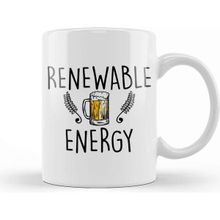 Baskı Dükkanı Cute Funny Renewable Energy Beer Drinking Pun Kupa