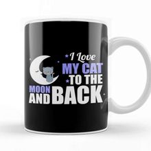 Baskı Dükkanı Cute I Love My Cat to The Moon And Back Kupa