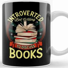 Baskı Dükkanı Cute Introverted But Willing to Discuss Books Kupa Bardak