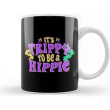 Baskı Dükkanı Cute It's Trippy To Be A Hippie Festival Hipster Beyaz 330 ml Porselen Kupa