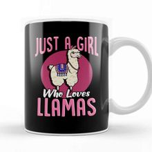 Baskı Dükkanı Cute Just A Girl Who Loves Llamas Cute Fluffy Lama Kupa