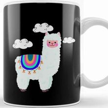 Baskı Dükkanı Cute Llama Clouds Cool Alpaka Present Kupa Bardak