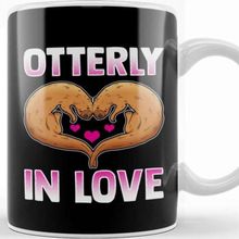 Baskı Dükkanı Cute Otterly in Love Otter Pun Utterly In Love Kupa Bardak