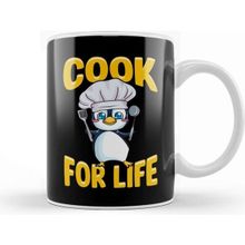 Baskı Dükkanı Cute Penguin Cook For Life Cooking Kitchen Animal Kupa