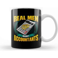 Baskı Dükkanı Cute Real Men Marry Accountants Funny Cpa Husband Kupa