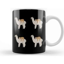 Baskı Dükkanı Cute Sloth Sleeping On Llama Pattern Kupa