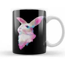 Baskı Dükkanı Cute Space Rainbow Gaussian Blur Rabbit Galactic Kupa Bardak