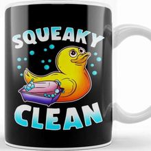 Baskı Dükkanı Cute Squeaky Clean Rubber Duck Bath Time Duckling Kupa Bardak