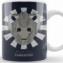 Baskı Dükkanı Cyberman Retro Japanese Dr Who Kupa