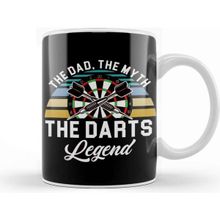 Baskı Dükkanı Dad Myth Darts Legend Father Dart Player Dartboard Bullseye Kupa Bardak