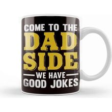 Baskı Dükkanı Dad Side Good Jokes Father Papa Dad Daddy Poppa Stepdad Kupa Bardak