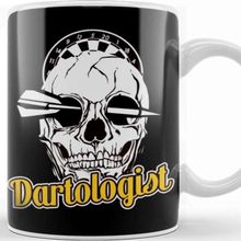Baskı Dükkanı Dartologist Darts Player Skull Arrow Dartboard Dart Team Kupa Bardak