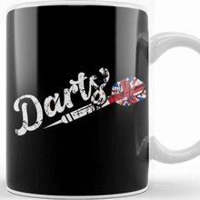 Baskı Dükkanı Darts Uk Great Britain Flag Dart Player Dartboard Bullseye Kupa Bardak