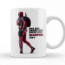 Baskı Dükkanı Deadpool Badass Smartass Greatass Funny Joke Deadpool Parody 01 Kupa