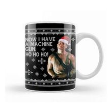 Baskı Dükkanı Die Hard Ho Ho Ho Machine Gun Christmas Kint Beyaz Kupa Bardak