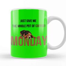 Baskı Dükkanı Dog Funny Coffee Drinks Lover Gift Quote Vintage Retro Rainbow Style Kupa Bardak