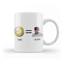 Baskı Dükkanı Dogecoin 1doge = 50CENT Kupa Bardak