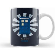 Baskı Dükkanı Dr Who Tardis Retro Japanese Porselen Beyaz Kupa Bardak
