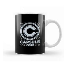 Baskı Dükkanı Dragon Ball Z Capsule Corporation Christmas Snow Logo Porselen Beyaz Kupa Bardak