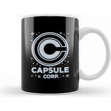 Baskı Dükkanı Dragon Ball Z Capsule Corporation Christmas Snowv Logo Porselen Beyaz Kupa Bardak