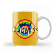 Baskı Dükkanı Dwayne Johnson Retro Rainbow Style Kupa