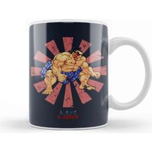 Baskı Dükkanı E Honda Retro Japanese Street Fighter Kupa Bardak