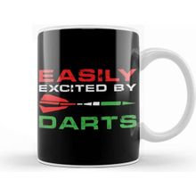 Baskı Dükkanı Easily Excited By Darts Dartist Bullseye Dart Throwing Team Kupa Bardak