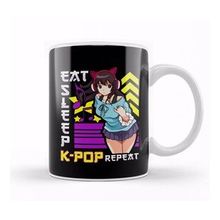 Baskı Dükkanı Eat Sleep K Pop Repeat Kpop Kawaii Korean Music Kupa Bardak