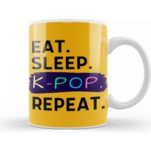 Baskı Dükkanı Eat Sleep Kpop Repeat Funny Quote Kupa Bardak