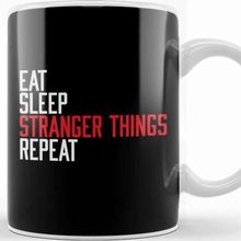 Baskı Dükkanı Eat Sleep Stranger Things Repeat Kupa Bardak