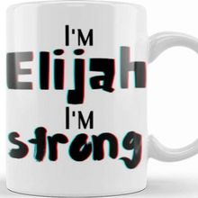 Baskı Dükkanı Elijah Name Custom Design Gift Baby Gift For Him Kupa