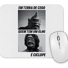Baskı Dükkanı Em Terra De Cego Camiseta Branca Mouse Pad