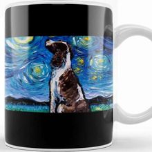 Baskı Dükkanı English Springer Spaniel Starry Night Porselen Beyaz Kupa Bardak