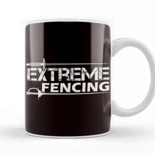 Baskı Dükkanı Extreme Fencing Fencer Sports Epee Rapier Saber Duel Fight Porselen Beyaz Kupa Bardak