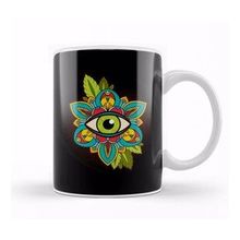 Baskı Dükkanı Eye Of Horus Green Eye Porselen Beyaz Kupa Bardak