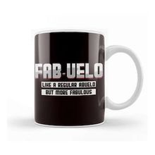 Baskı Dükkanı Fabuelo Abuelo Fabulous Grandfather Grandpa Granddad Father Porselen Beyaz Kupa Bardak