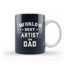 Baskı Dükkanı Fathers Day World's Best Artist And Dad Tasse Kupa Bardak