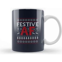 Baskı Dükkanı Festive Af Christmas Knit Pattern Kupa Bardak