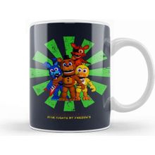 Baskı Dükkanı Five Nights At Freddys Around The Christmas Tree Beyaz 330 ml Porselen Kupa Bardak