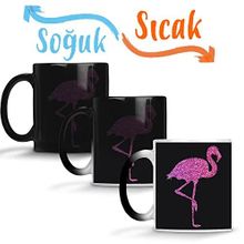 Baskı Dükkanı Flamingo 001 Sihirli Porselen Kupa