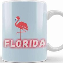 Baskı Dükkanı Florida Love Vintage Retro Rainbow Kupa