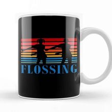 Baskı Dükkanı Flossing Sihouette Kids 80S Sunset Kupa
