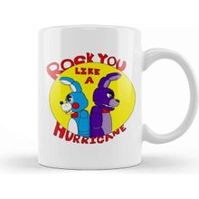 Baskı Dükkanı Fnaf Bonnie Rock You Like A Hurricane Bonnie Beyaz 330 ml Porselen Kupa Bardak