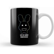 Baskı Dükkanı Fnaf Five Nights Scary Spooky Game Face Rwq Beyaz 330 ml Porselen Kupa Bardak