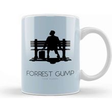 Baskı Dükkanı Forrest Gump Bench Movie Silhouette Kupa