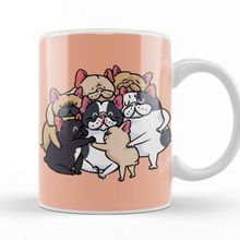 Baskı Dükkanı French Bulldogs Group Hug Kupa
