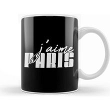 Baskı Dükkanı French Slogan J'aime Paris Kupa
