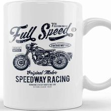 Baskı Dükkanı Full Speed Motor Speedway Racing Motorbike Kupa