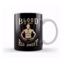Baskı Dükkanı Funny Blood Is Just Red Sweat Mma Martial Arts Pun Kupa