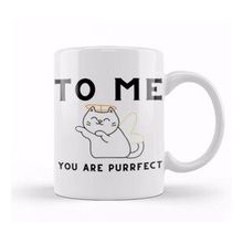 Baskı Dükkanı Funny Cat To Me You Are Purrfect Kupa Bardak